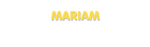 Der Vorname Mariam