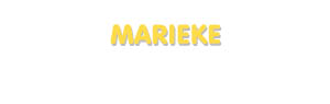 Der Vorname Marieke