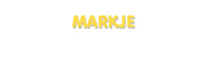 Der Vorname Markje