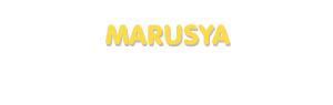 Der Vorname Marusya