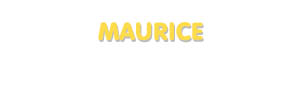 Der Vorname Maurice