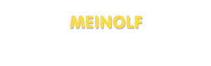 Der Vorname Meinolf