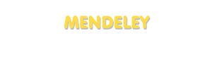 Der Vorname Mendeley