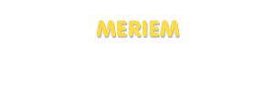 Der Vorname Meriem