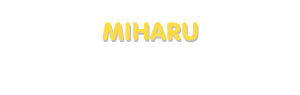 Der Vorname Miharu