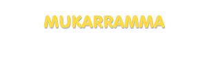 Der Vorname Mukarramma