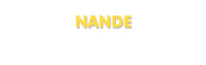 Der Vorname Nande