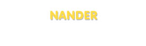 Der Vorname Nander