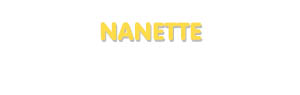 Der Vorname Nanette