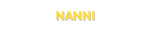 Der Vorname Nanni
