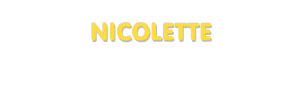 Der Vorname Nicolette