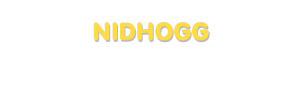 Der Vorname Nidhogg