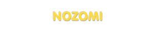 Der Vorname Nozomi