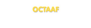 Der Vorname Octaaf