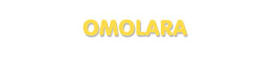 Der Vorname Omolara