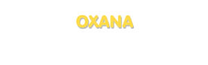 Der Vorname Oxana