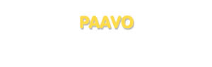 Der Vorname Paavo
