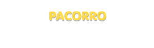 Der Vorname Pacorro