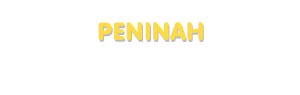 Der Vorname Peninah