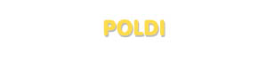 Der Vorname Poldi