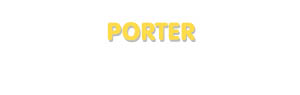 Der Vorname Porter