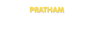 Der Vorname Pratham