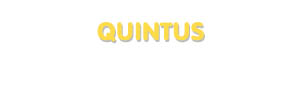 Der Vorname Quintus