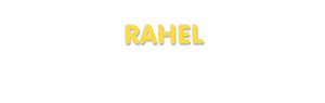 Der Vorname Rahel
