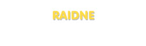 Der Vorname Raidne