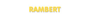 Der Vorname Rambert