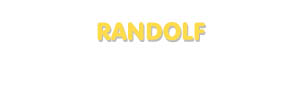 Der Vorname Randolf