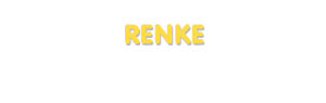 Der Vorname Renke