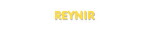 Der Vorname Reynir
