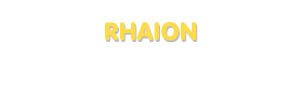 Der Vorname Rhaion