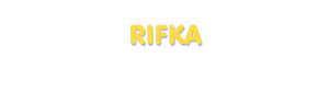 Der Vorname Rifka