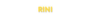 Der Vorname Rini