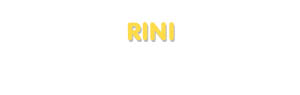 Der Vorname Rini