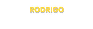 Der Vorname Rodrigo