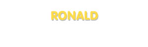 Der Vorname Ronald