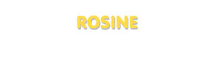 Der Vorname Rosine