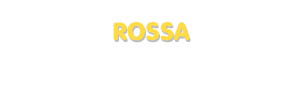Der Vorname Rossa