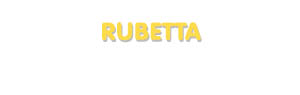 Der Vorname Rubetta