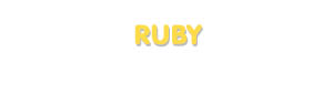 Der Vorname Ruby