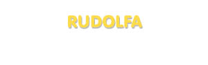 Der Vorname Rudolfa