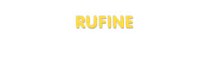 Der Vorname Rufine