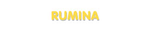 Der Vorname Rumina