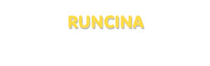 Der Vorname Runcina