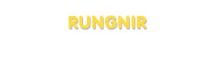 Der Vorname Rungnir