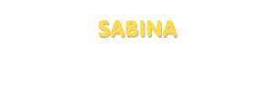 Der Vorname Sabina