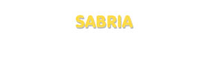 Der Vorname Sabria
